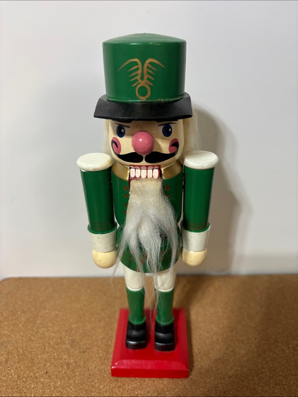 Green Wooden Nutcracker Soldier 10” Christmas